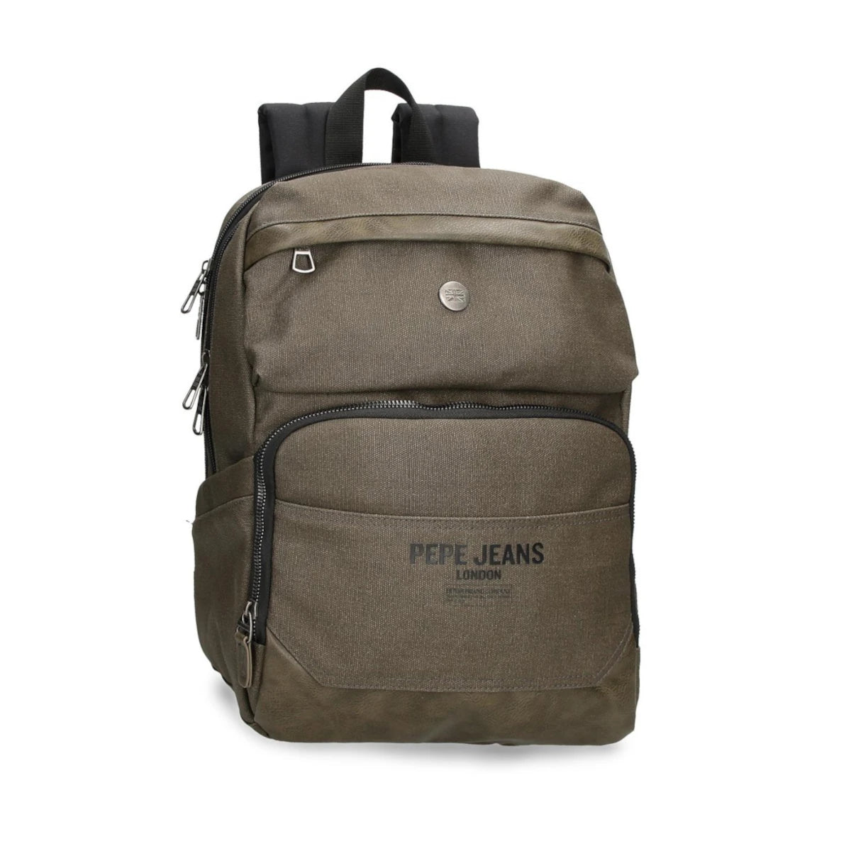 Mochila de portátil com 2 compartimentos em verde da coleção Berwick da Pepe Jeans