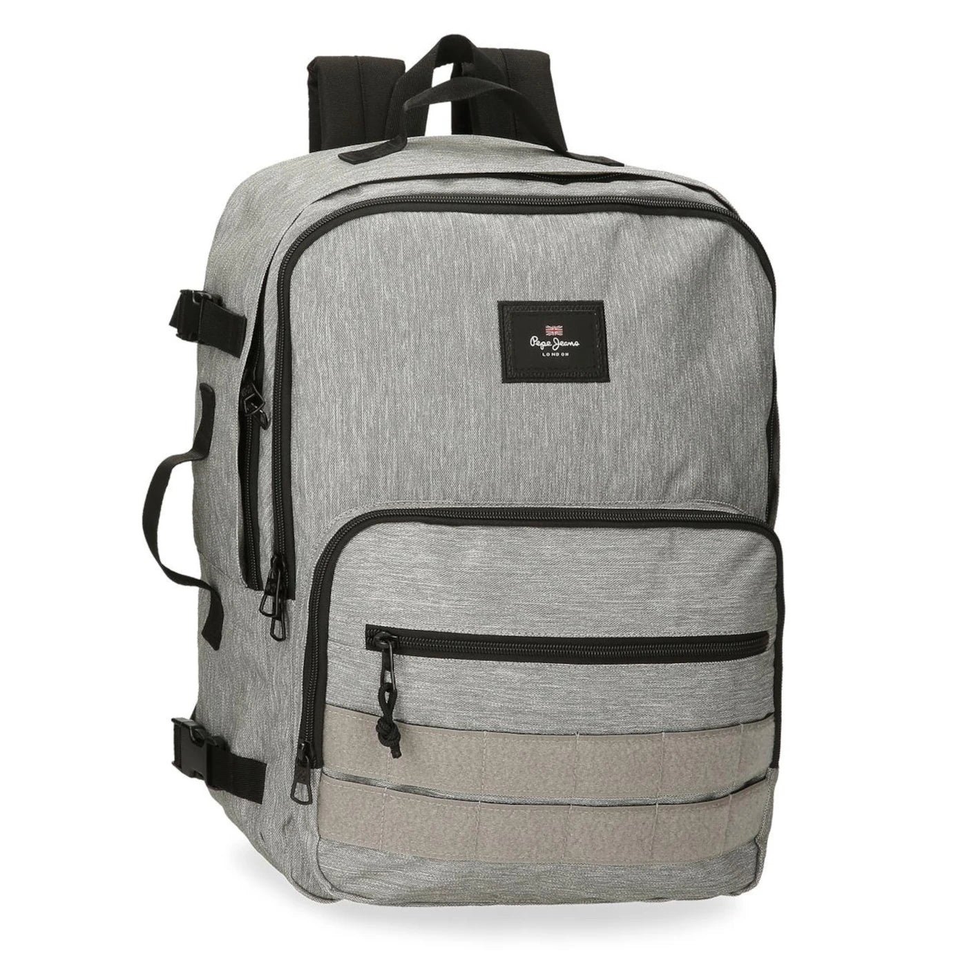 mochila-44cm-adap-pjl-aris-evergreen-cinza-frente