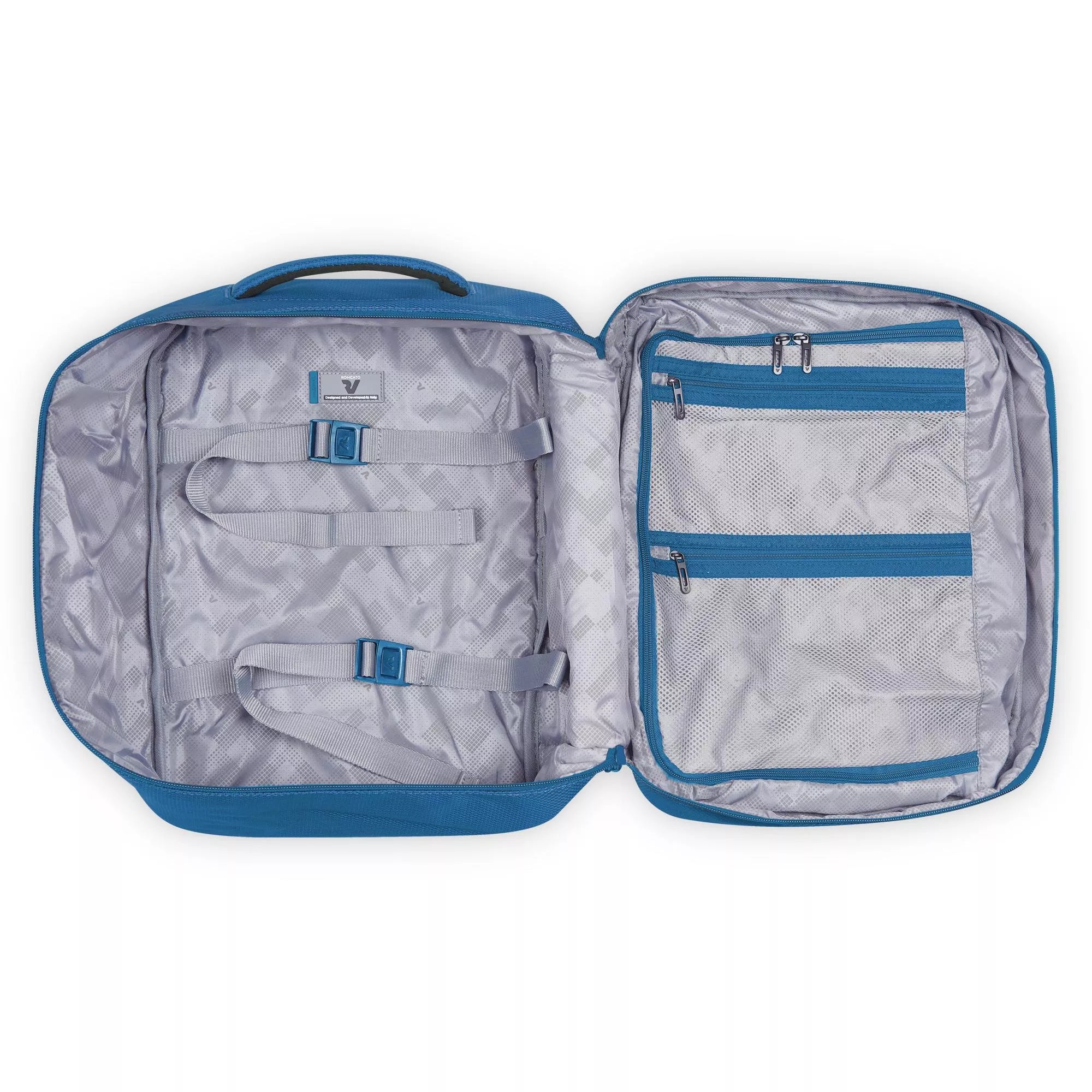 mochila-cabine-vueling-40x20x30-roncato-denim-interior