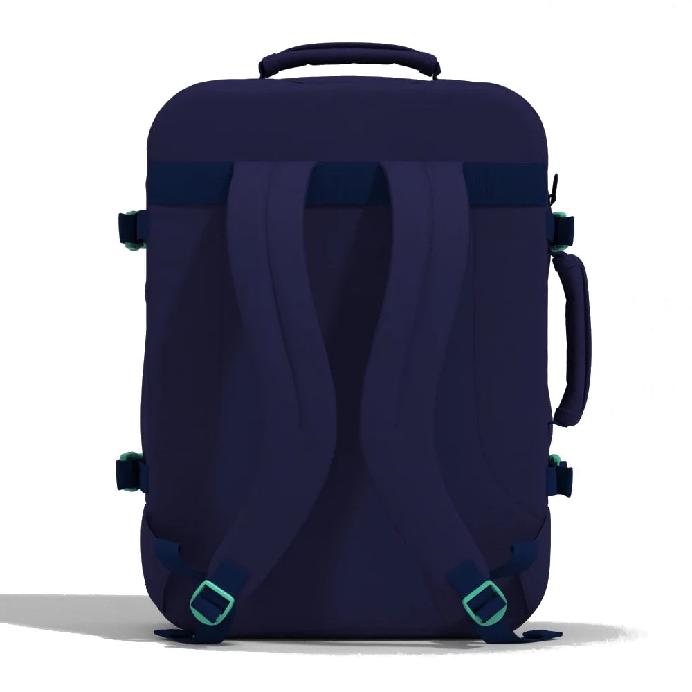 mochila-classic-44L-deep-ocean-CabinZero-costas-azul-escuro