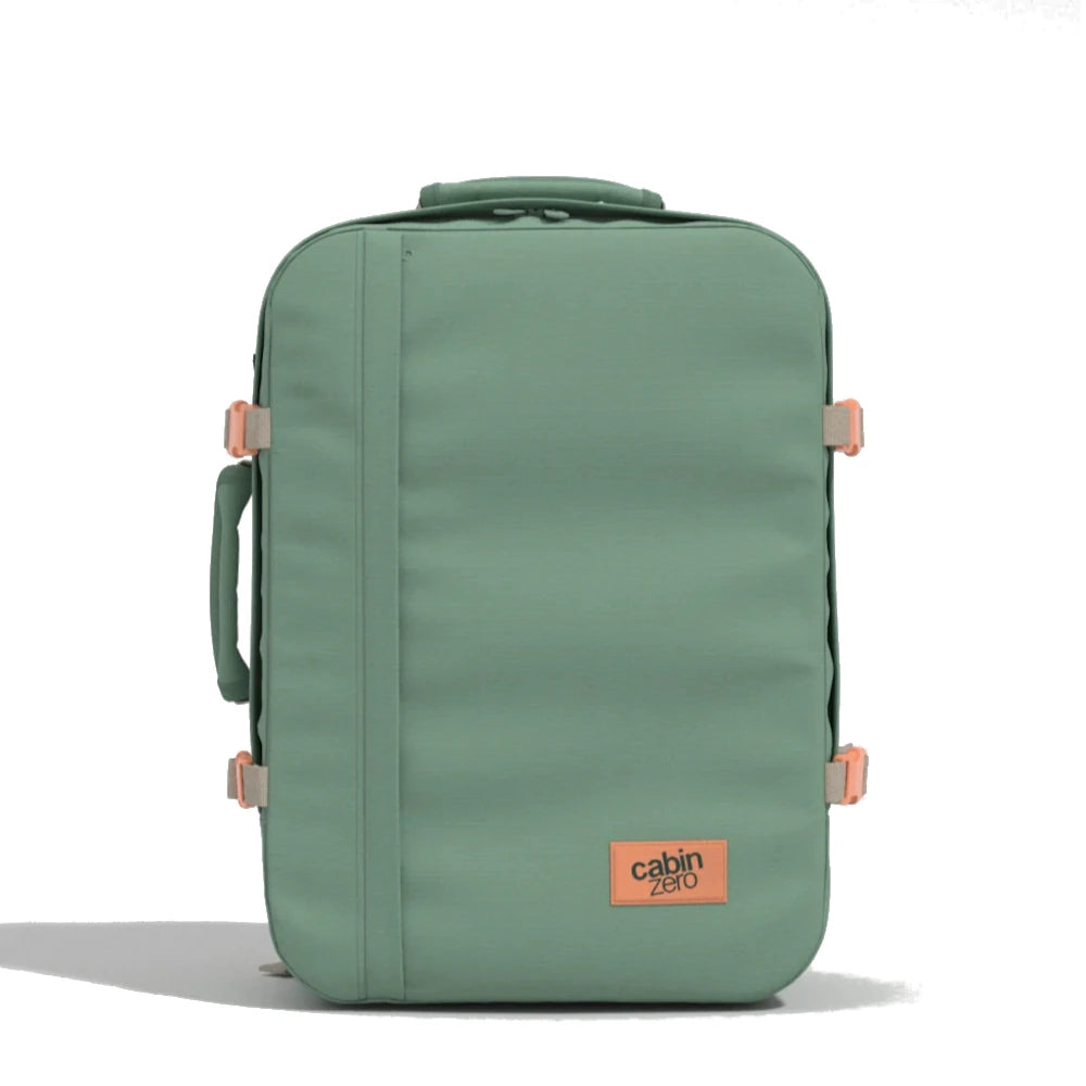 mochila-classic-44L-sage-forest-CabinZero-frente-verde-agua