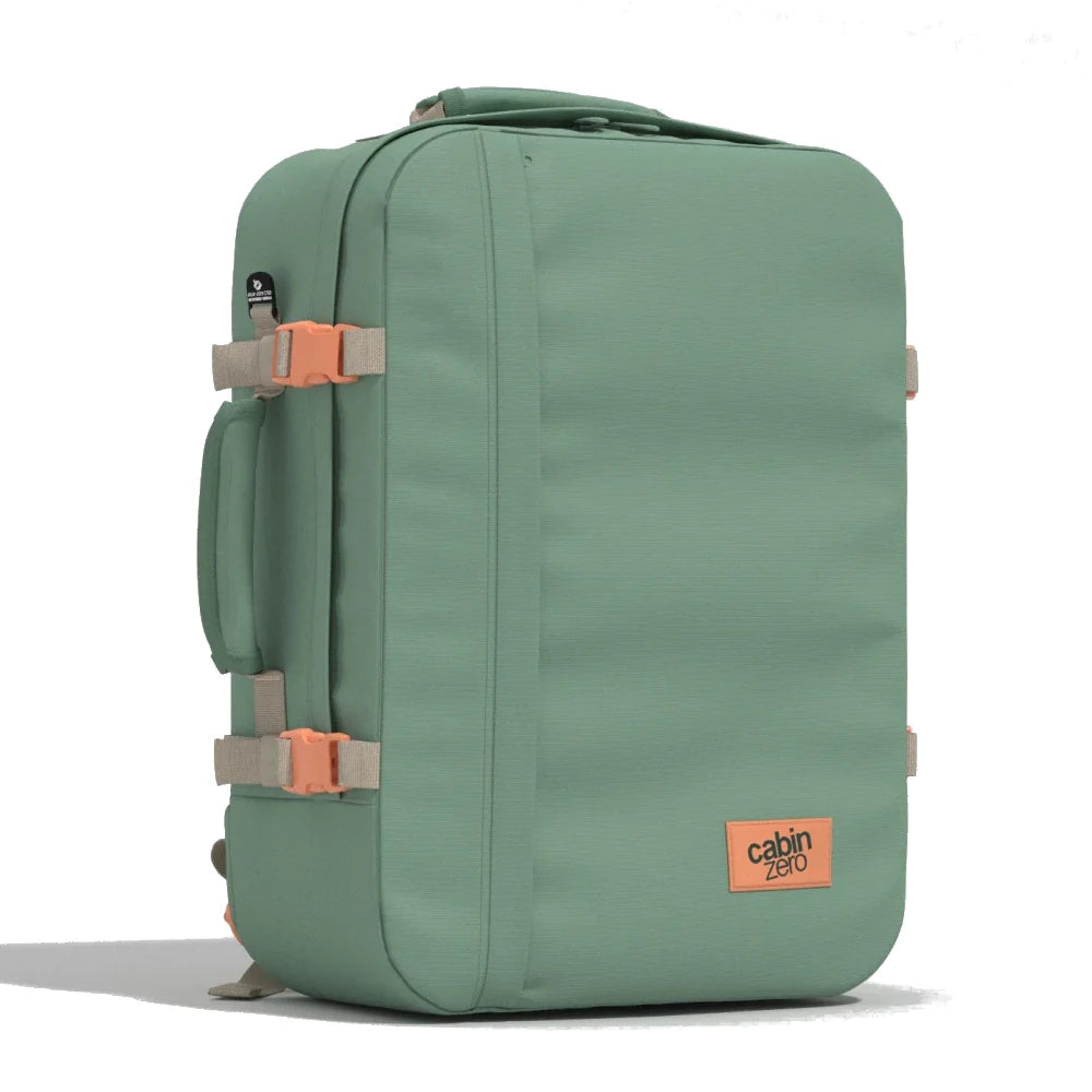mochila-classic-44L-sage-forest-CabinZero-lado-verde-agua