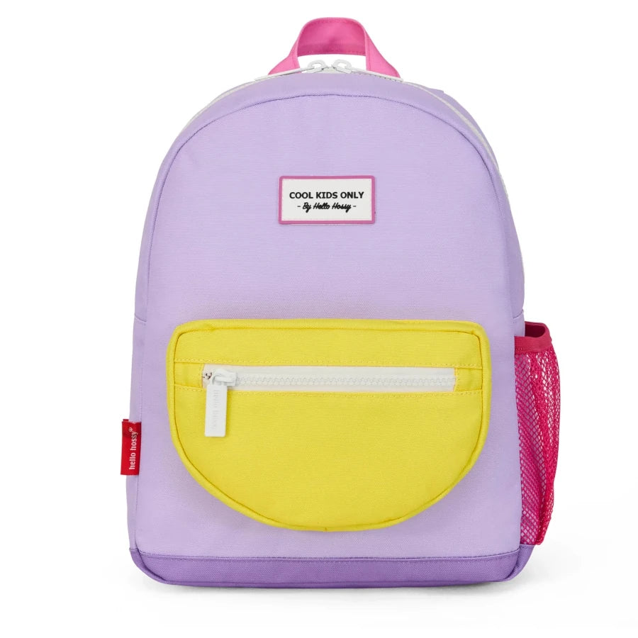 mochila escolar com fecho mini mauve hello hossy