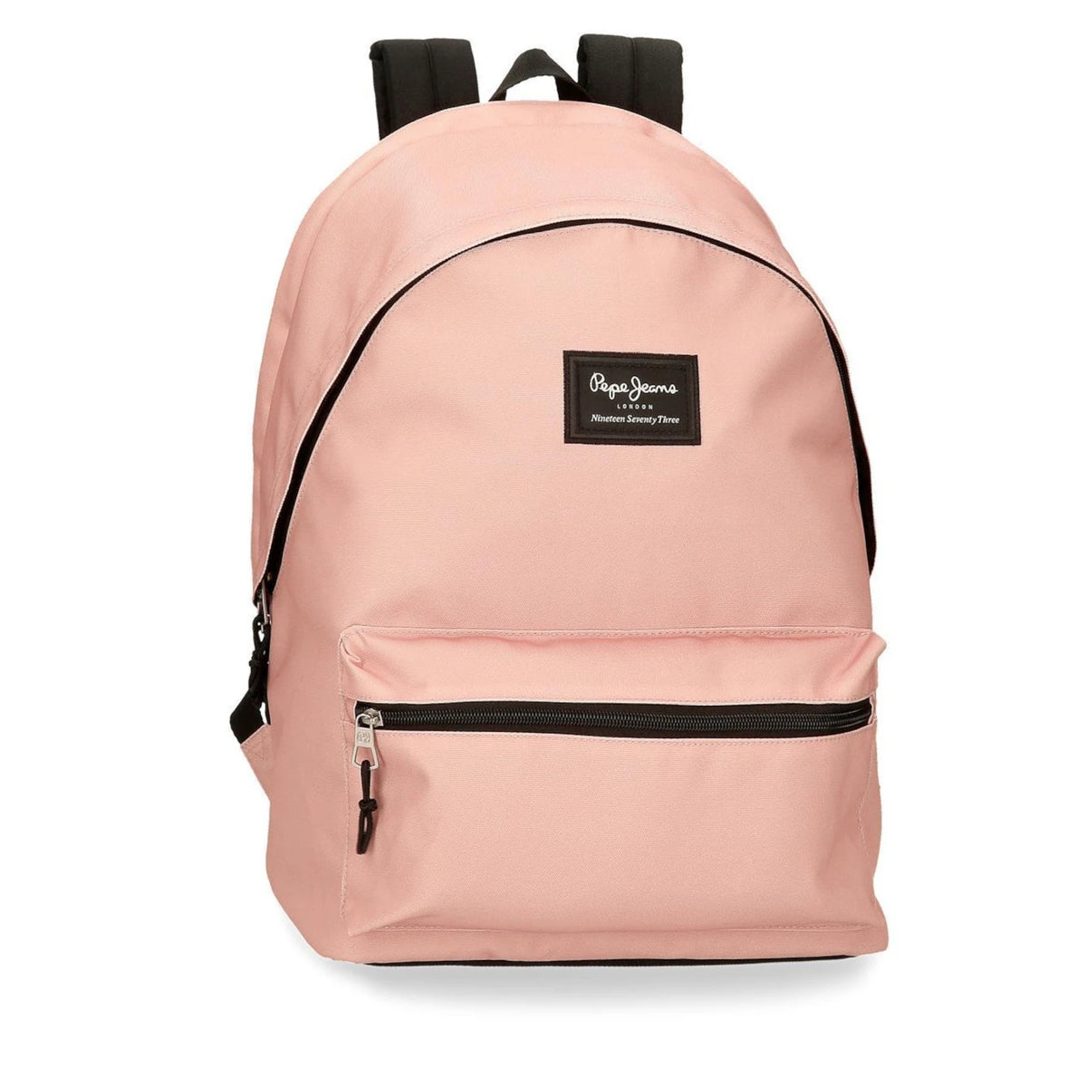 mochila escolar Pepe Jeans Aris Colorful em rosa nude com 2 compartimentos, transporta portátil 15.6"