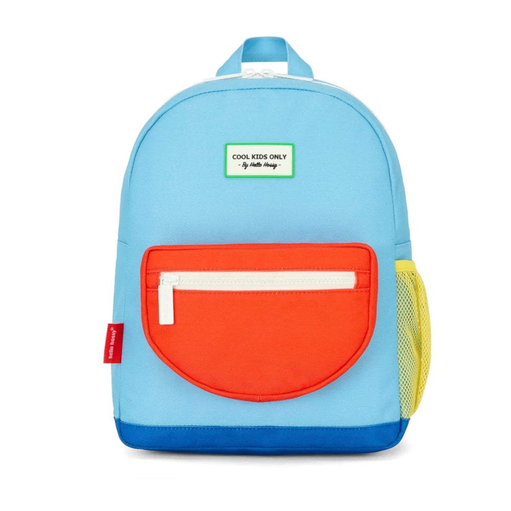 hello hossy mochila creche mini sky pop com fecho em azul bébé