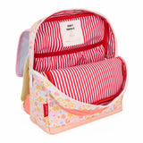 School Backpack With Flap Retro Flowers | Hello Hossy | Peach