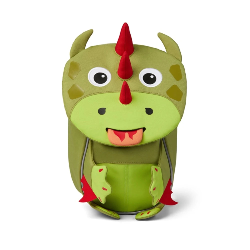 mochila pequena criança dragão verde