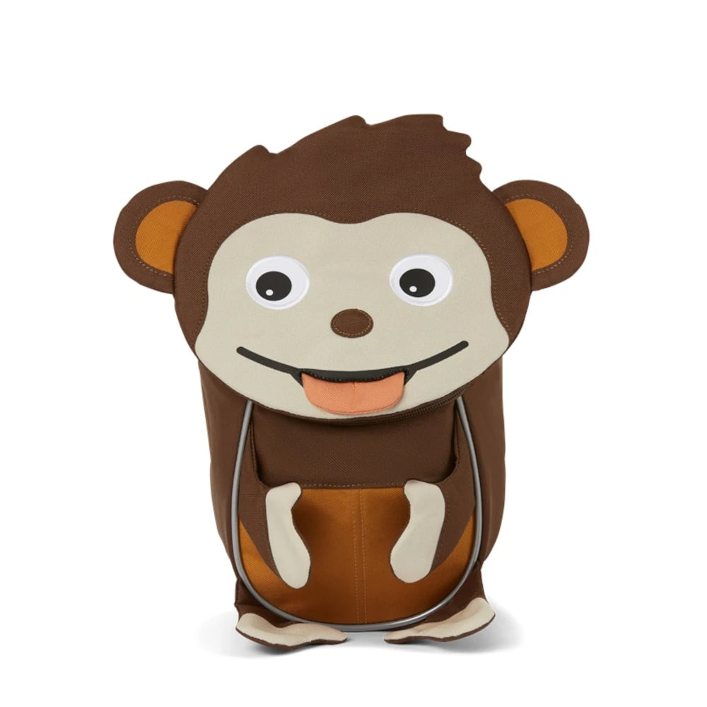 mochila pequena macaco castanho