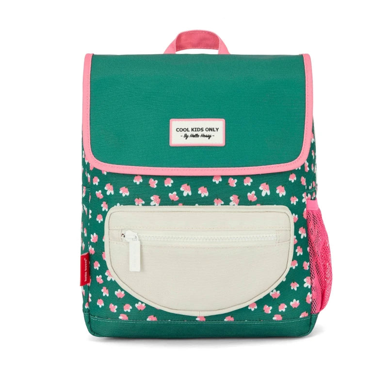 mochila infantil com pala padrão garden joy da Hello Hossy
