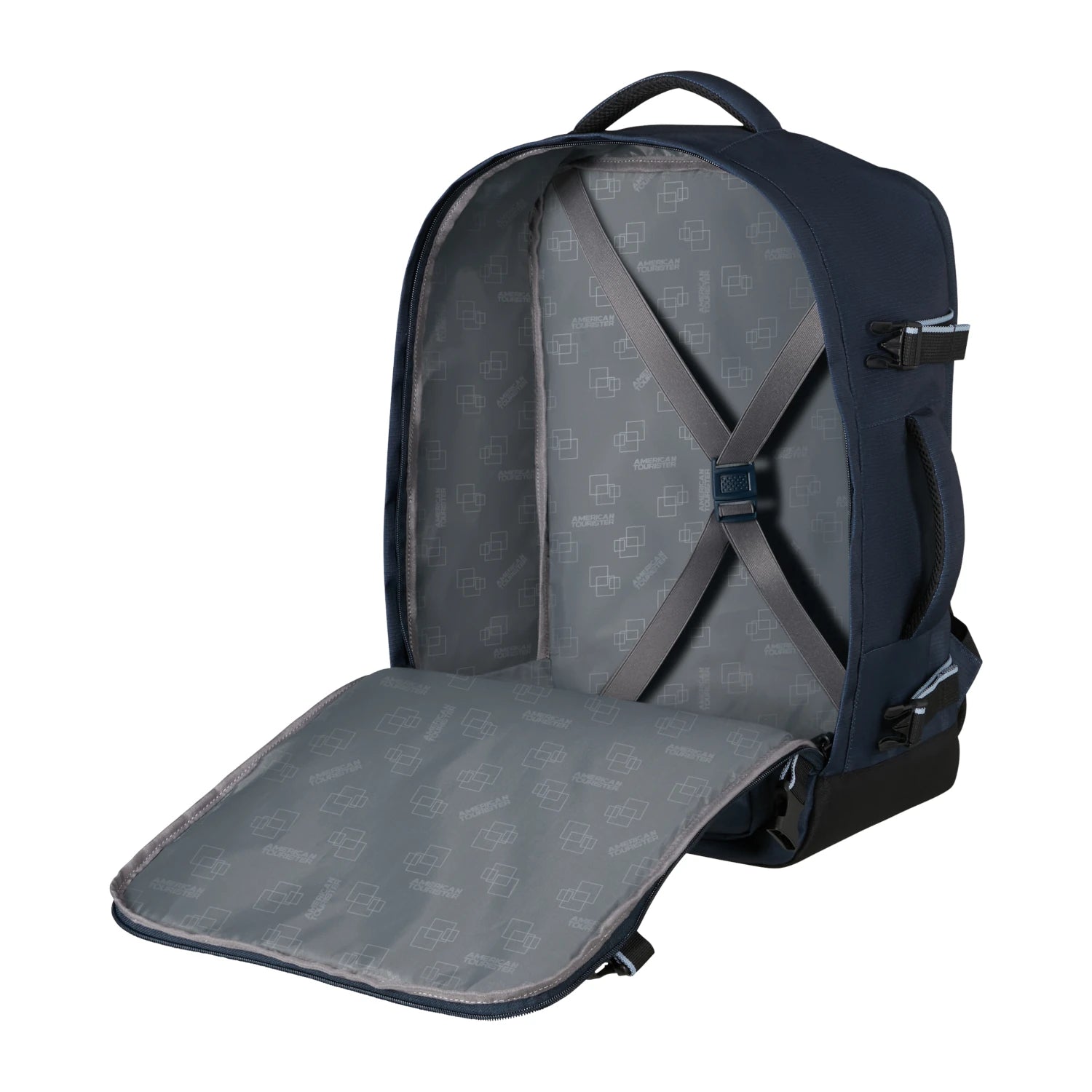 mochila-underseat-40x30x20-take2cabin-american-tourister-azul-escuro-interior