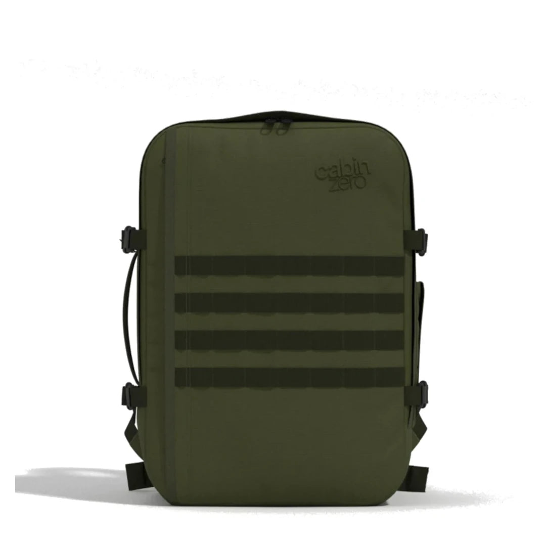 mochila-viagem-45x36x20-military-green-28l-cabinzero-frente-verde-oliva