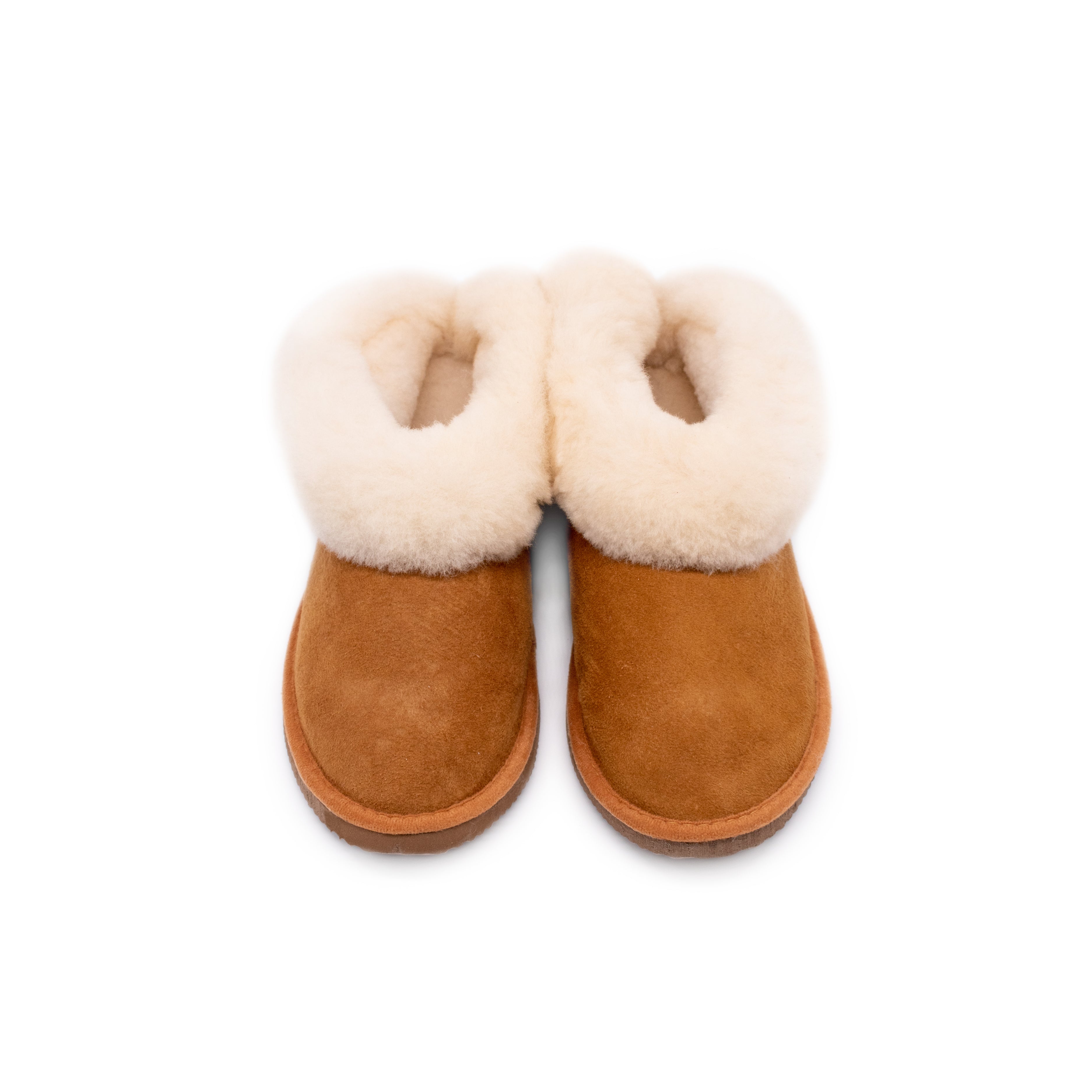 Lambskin Leather Slippers with Collar - Carpel