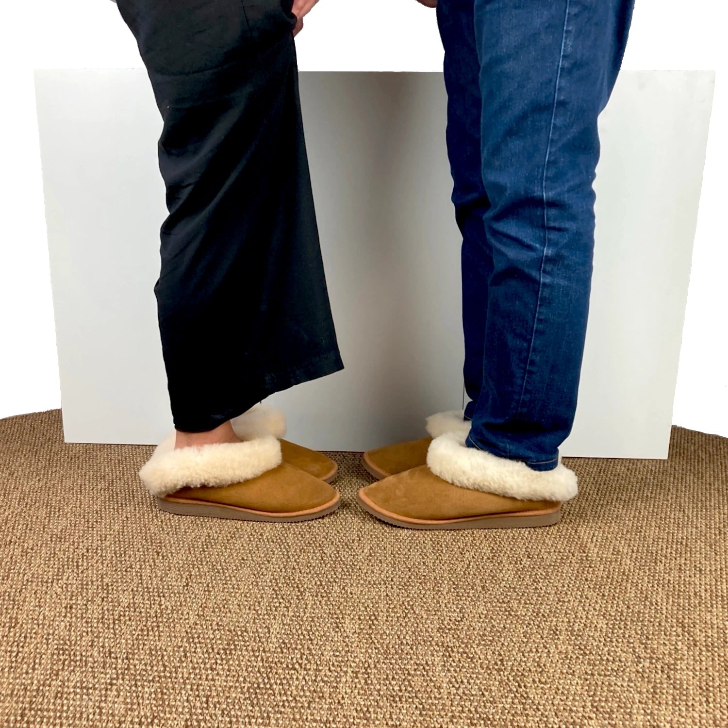 Lambskin Leather Slippers with Collar - Carpel
