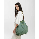 Saco de Ombro Tote às Riscas Mansfield | Biba | Verde Ácido