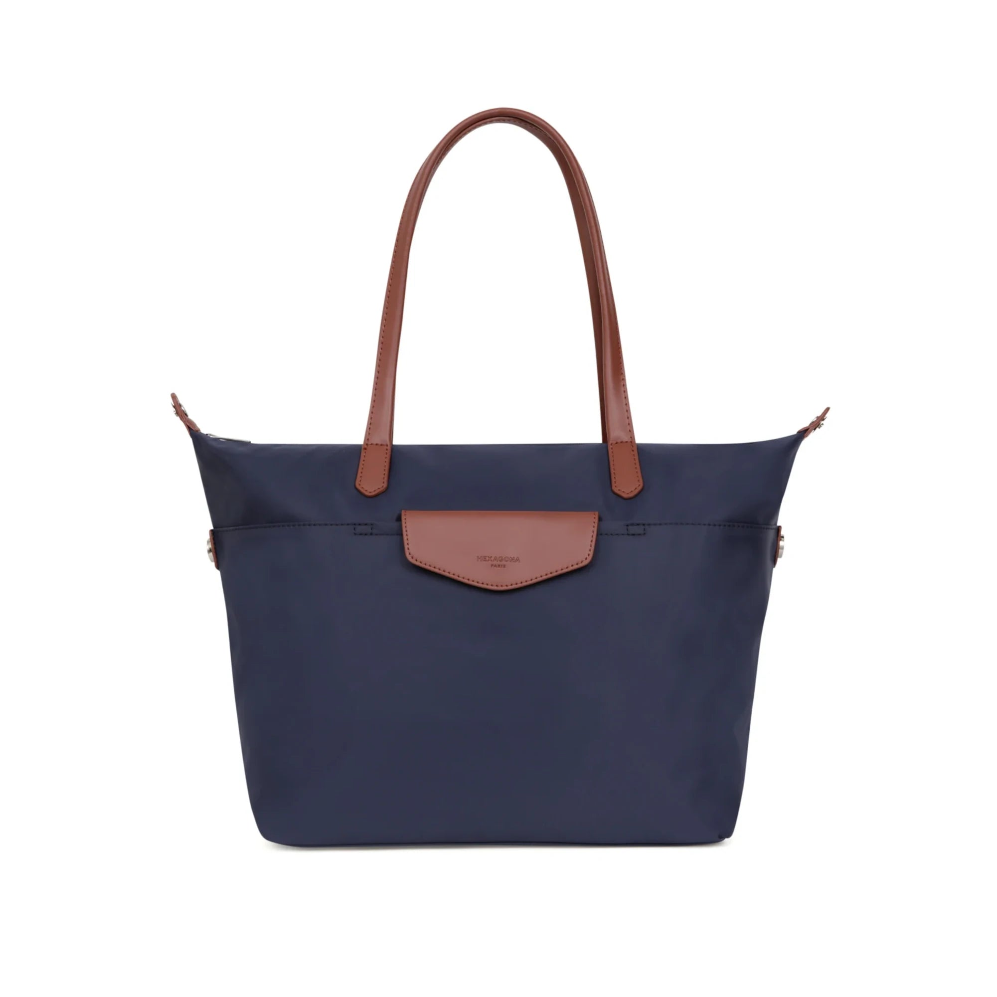 Mala Shopper A4 Azul em Nylon e Pele da Hexagona 