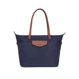 Mala Shopper A4 Azul em Nylon e Pele da Hexagona 