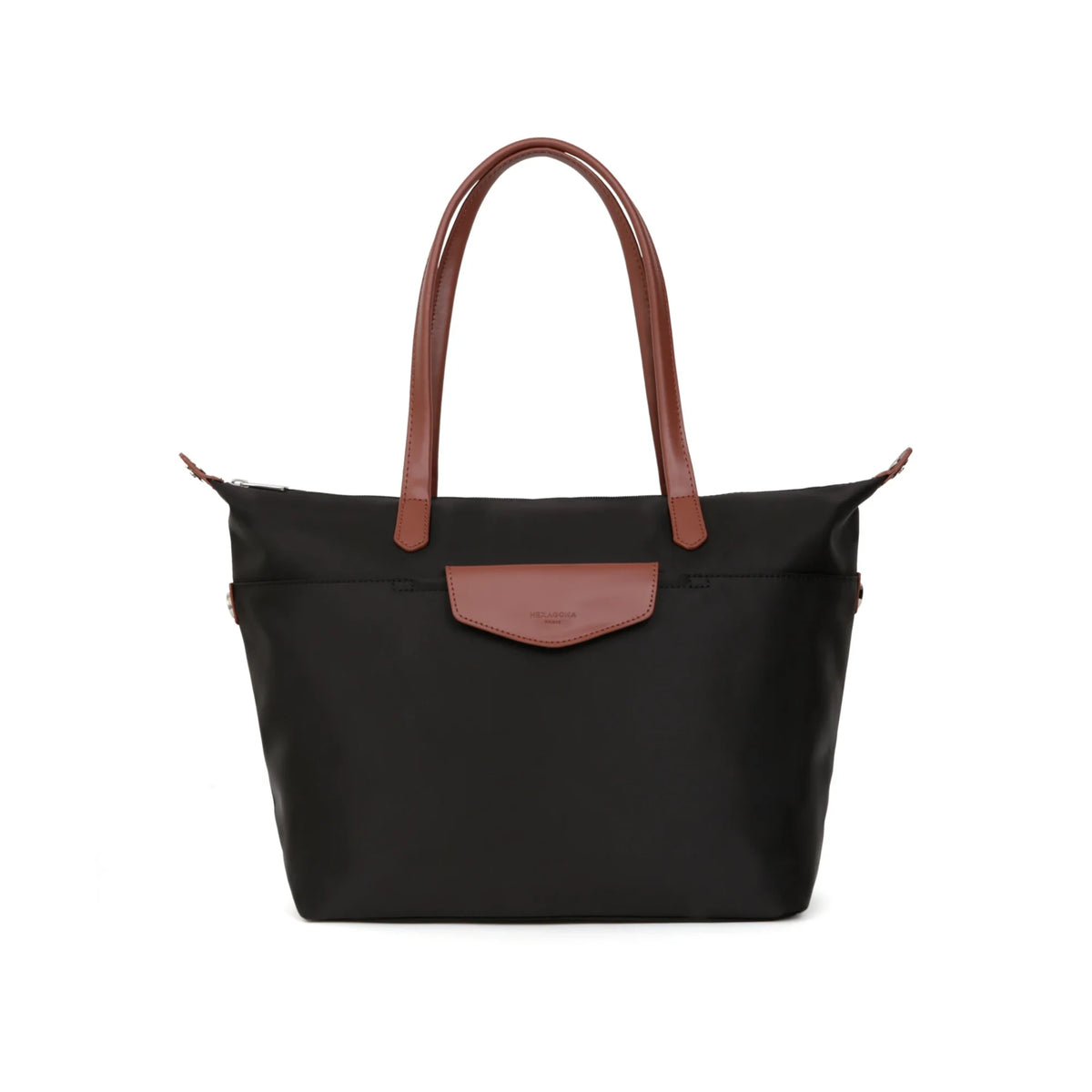 Saco de Ombro Pop A4 em Nylon Preto da Hexagona