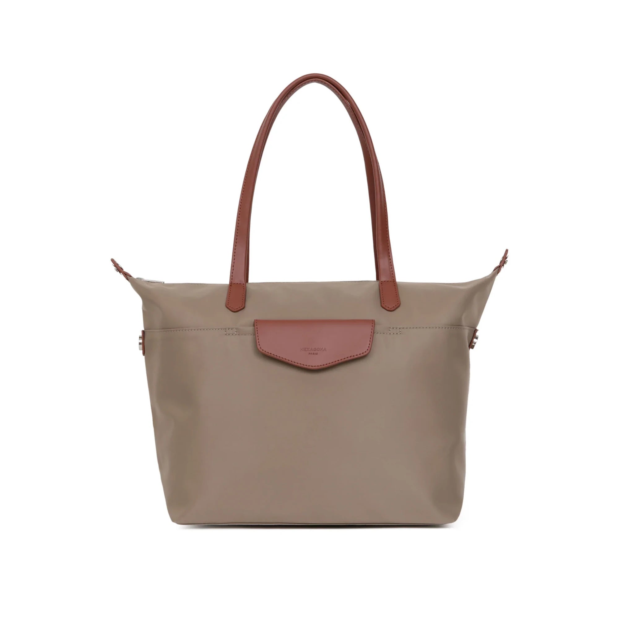 Mala de Ombro A4 em Nylon Impermeável Taupe da Hexagona 