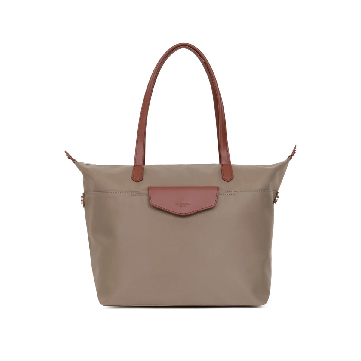 Mala de Ombro A4 em Nylon Impermeável Taupe da Hexagona 